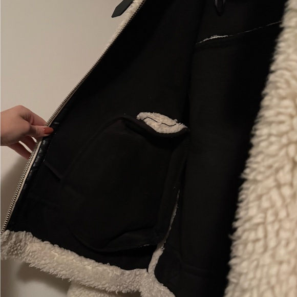 Zara Faux Shearling Jacket - Picture 8 of 11